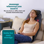 HoMedics ShiatsuMax 2.0 Back and Shoulder Massager with Heat Deep Kneading Massage Chair Cover Adjustable Headrest Grey BGS-3000-GB - Damaged Box