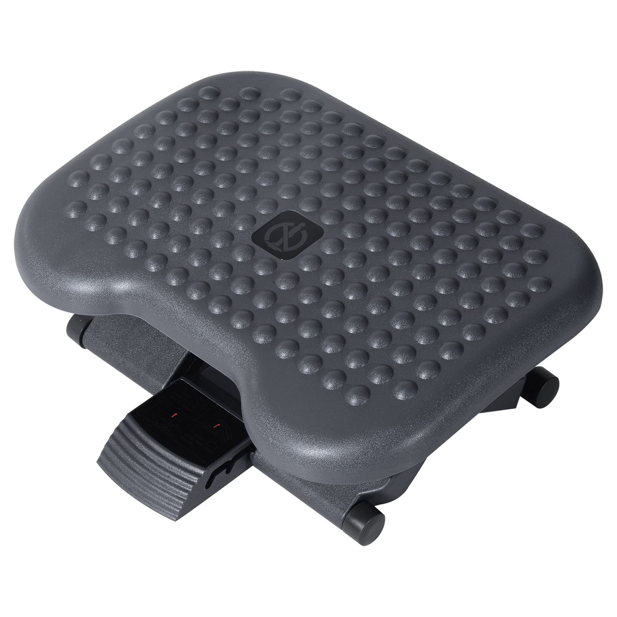 Homcom Adjustable Office Footrest Ergonomic Under Desk Foot Rest Platform with Tilting Angle and Height Adjustment Charcoal Grey - Very Good