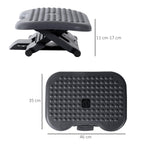 Homcom Adjustable Office Footrest Ergonomic Under Desk Foot Rest Platform with Tilting Angle and Height Adjustment Charcoal Grey - Very Good