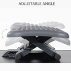 Homcom Adjustable Office Footrest Ergonomic Under Desk Foot Rest Platform with Tilting Angle and Height Adjustment Charcoal Grey - Very Good