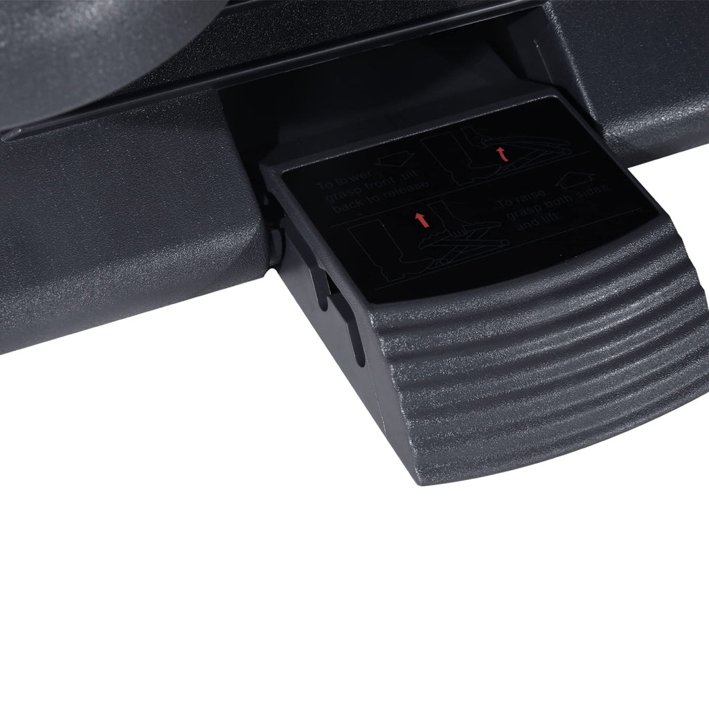 Homcom Adjustable Office Footrest Ergonomic Under Desk Foot Rest Platform with Tilting Angle and Height Adjustment Charcoal Grey - Very Good