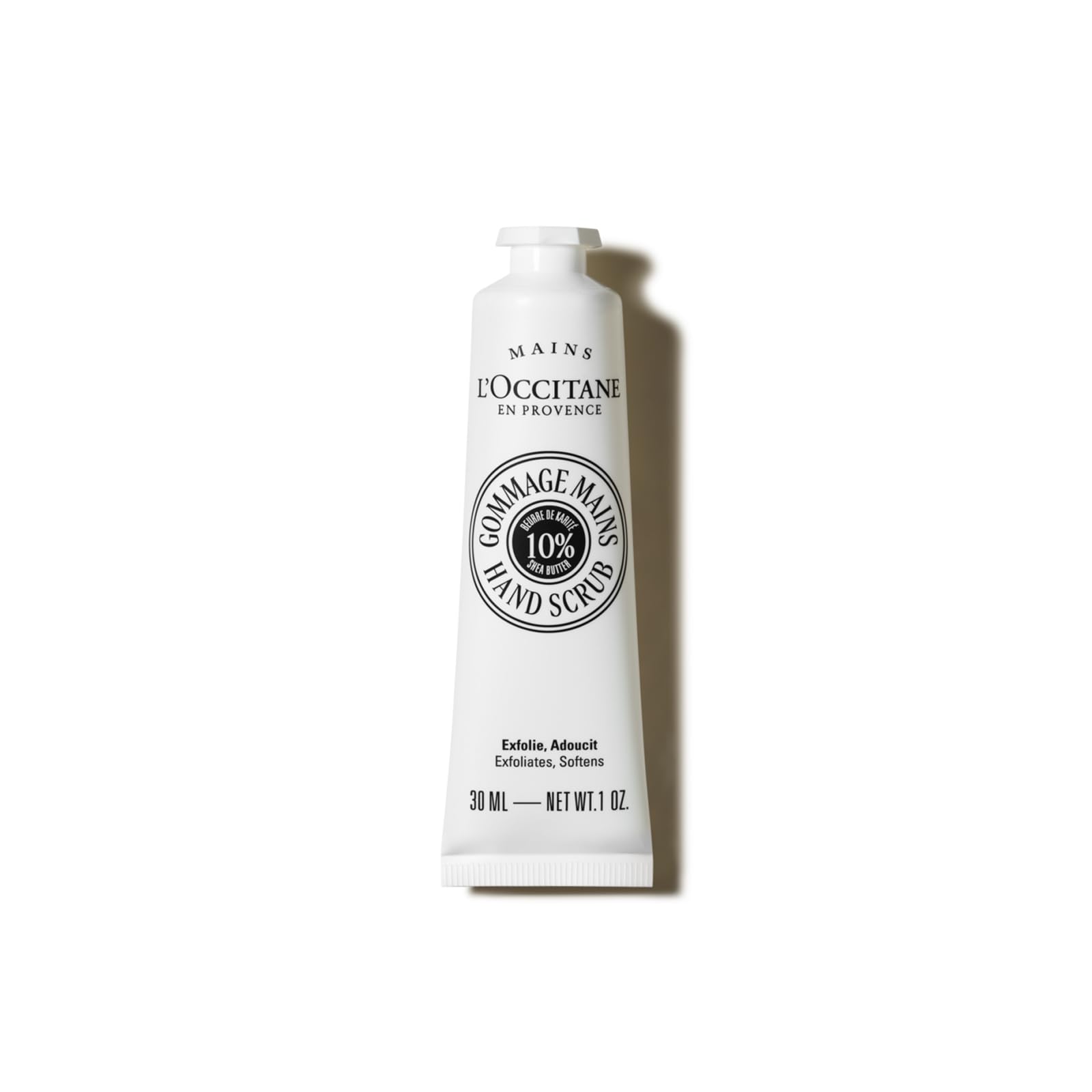 L'OCCITANE - Shea (Karit'e) Hand Scrub - 30 ml - Exfoliates and nourishes - Made in France - Damaged Box