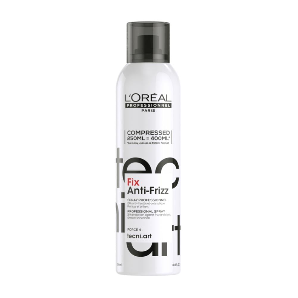 L'Or'eal Professionnel Tecni.ART Fix Anti-Frizz Fixing Hairspray, Controls the Look of Frizz, Suitable for All Hair Types, 250ml - Very Good