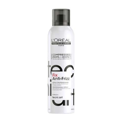 L'Or'eal Professionnel Tecni.ART Fix Anti-Frizz Fixing Hairspray, Controls the Look of Frizz, Suitable for All Hair Types, 250ml - Very Good
