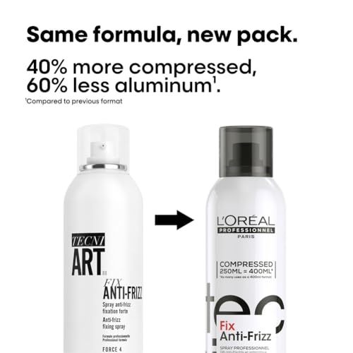 L'Or'eal Professionnel Tecni.ART Fix Anti-Frizz Fixing Hairspray, Controls the Look of Frizz, Suitable for All Hair Types, 250ml - Very Good