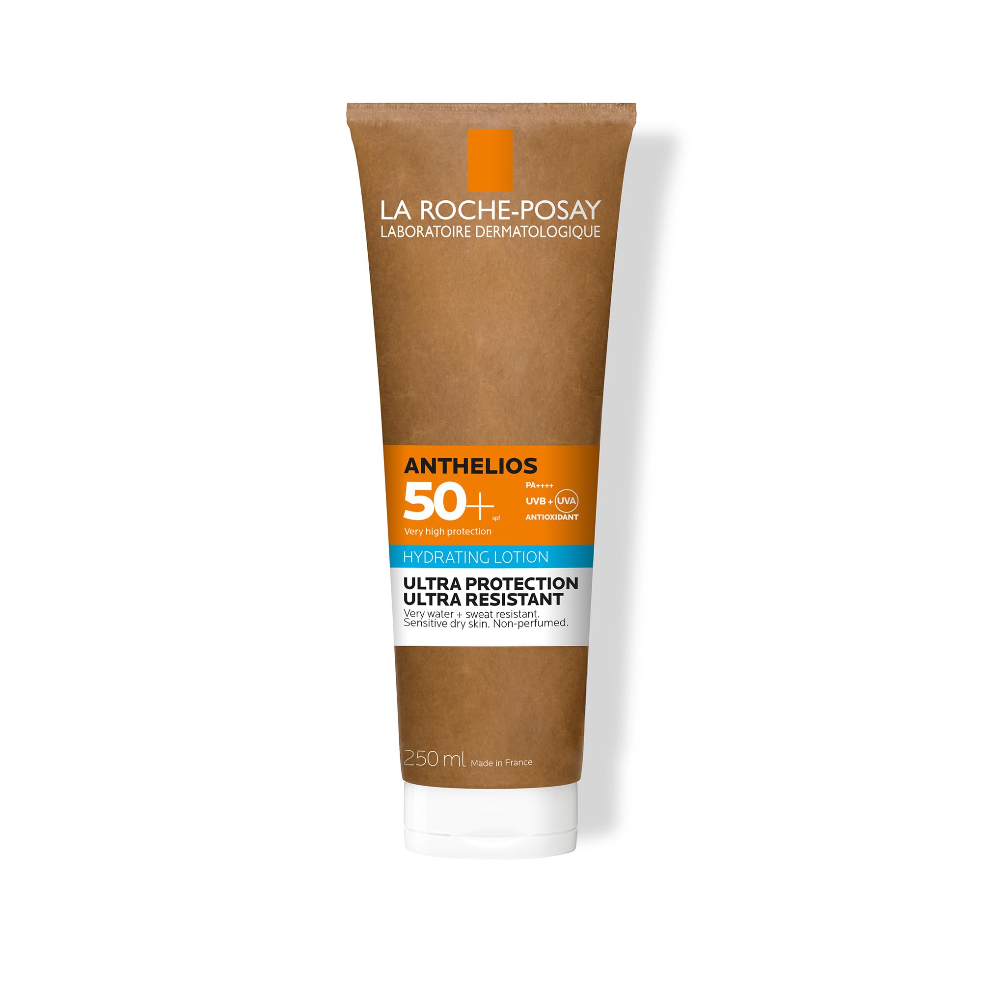 La Roche-Posay Anthelios Hydrating Body Lotion SPF50+, Broad-Spectrum Sunscreen, UVB and UVA Protection, Lightweight Non-Greasy Formula, Suitable for Sensitive Dry skin, 250ml
