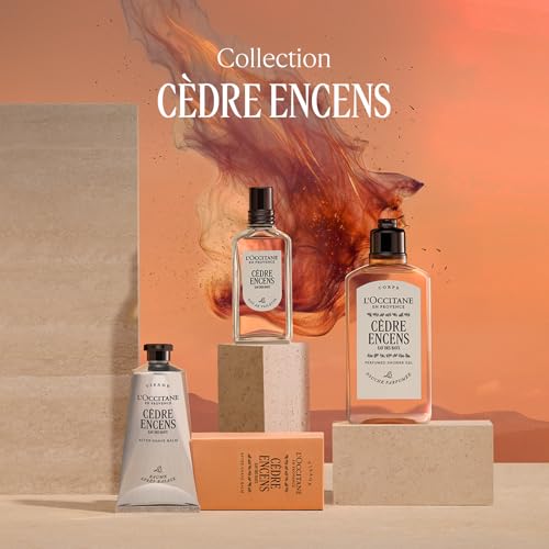 L'OCCITANE - C`edre Encens (formerly Baux) Shower Gel - 250 ml - Spicy, woody and ambered fragrance - Made in France - Damaged Box