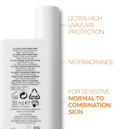 La Roche-Posay Anthelios UVMune 400 SPF50+ Invisible Tinted Fluid Sun Cream For Sensitive Skin With Mexoryl 400, UVB, UVA, and Ultra Long UVA Ultimate Protection, 50ml