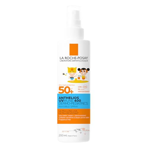 La Roche-Posay Anthelios UVMune 400 Dermo-Pediatrics Invisible Spray SPF50+ Childrens Sunscreen With Mexoryl 400 & Thermal Spring Water, UVB and UVA Protection, 200ml - Very Good