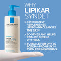 La Roche-Posay Lipikar Syndet AP+, Soothing Cream Wash, Niacinamide, Shea Butter, For Very Dry Sensitive Eczema Prone Skin, Face Body Cleanser, Fragrance Free, 400ml