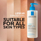 La Roche-Posay Lipikar Syndet AP+, Soothing Cream Wash, Niacinamide, Shea Butter, For Very Dry Sensitive Eczema Prone Skin, Face Body Cleanser, Fragrance Free, 400ml