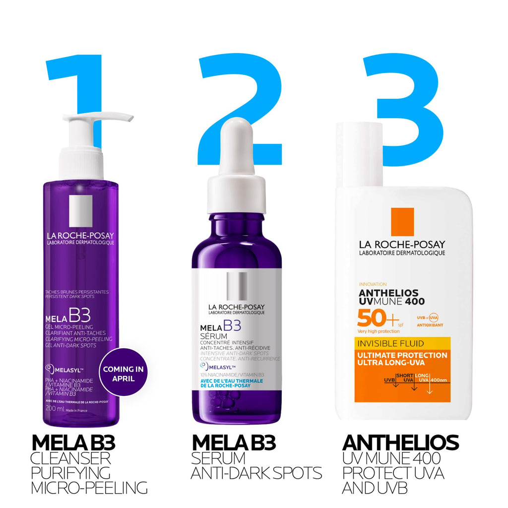 La Roche-Posay Mela B3 Serum, Intense Anti-Dark Spot Face Serum, Hyperpigmentation Treatment, Multi-Patented Melasyl, 10% Niacinamide, Post-Acne Marks Reducer For Sensitive Skin, 30ml - Damaged Box