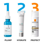 La Roche-Posay Anthelios Age Correct SPF50, Anti-Ageing Daily Sunscreen With Hyaluronic Acid, Niacinamide & Phe-Resorcinol, 24 Hour Hydration, Non-Greasy, 50ml - Damaged Box