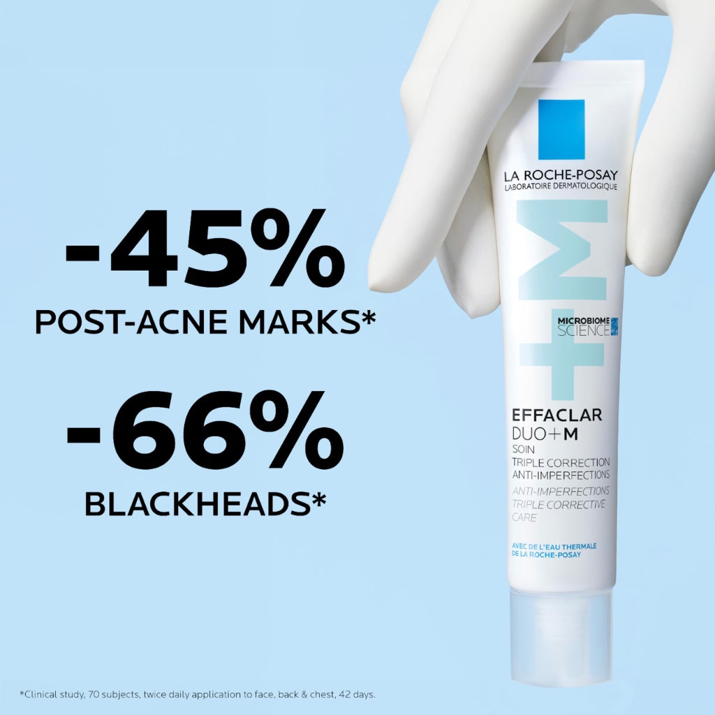La Roche-Posay Effaclar Duo+M, Anti-Breakout Corrective Gel Moisturiser With Salicylic Acid & Niacinamide, Anti-Imperfections Triple Corrective Care, For Oily Blemish-Prone Skin, 40ml - Damaged Box