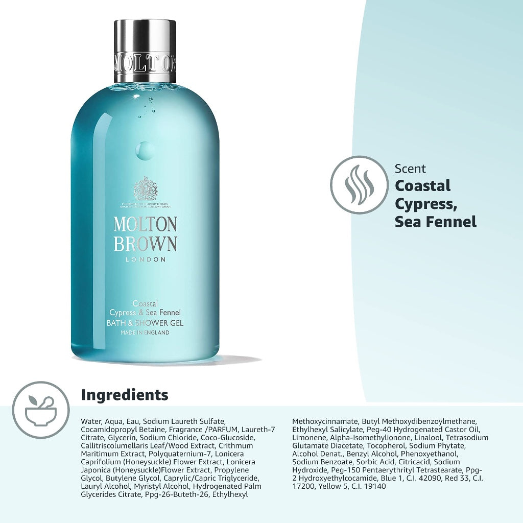 Molton Brown Coastal Cypress & Sea Fennel Bath & Shower Gel 300 ml