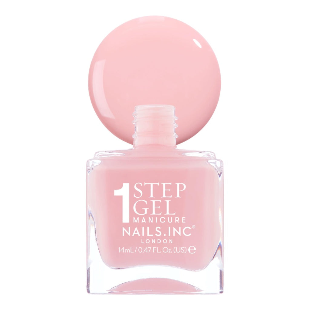 Nails Inc It's Topless Gel-Like Nail Polish, 4-in-1 Base Coat, Treatment, Colour & Top Coat, Long Lasting, Strong, Chip Free Nails, Glossy Salon Quality Manicure, Air Dry Nail Polish, Sabrina, 14 ML