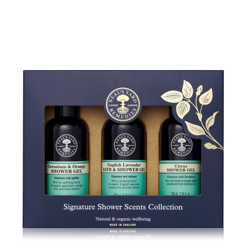 Neal's Yard Remedies Reviving Shower Scents Collection, Gift Set Of Body Wash With Essential Oils, Vegan & Cruelty-Free, Pack of 3 - Damaged Box