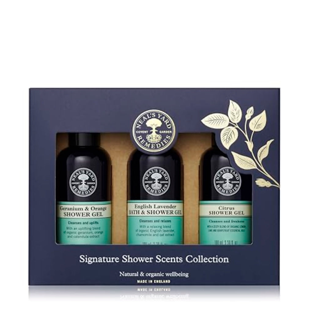 Neal's Yard Remedies Reviving Shower Scents Collection, Gift Set Of Body Wash With Essential Oils, Vegan & Cruelty-Free, Pack of 3 - Damaged Box