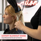 Olivia Garden Expert Blowout Shine - Gold & Brown - 15 - Ceramic Coated Round Brush for Smooth Blowout, Frizz-Free Hair & Radiant Shine