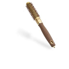 Olivia Garden Expert Blowout Shine - Gold & Brown - 35 - Ceramic Coated Round Brush for Smooth Blowout, Frizz-Free Hair & Radiant Shine