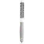 Olivia Garden Expert Blowout Shine - White & Grey - 15 - Ceramic Coated Round Brush for Smooth Blowout, Frizz-Free Hair & Radiant Shine