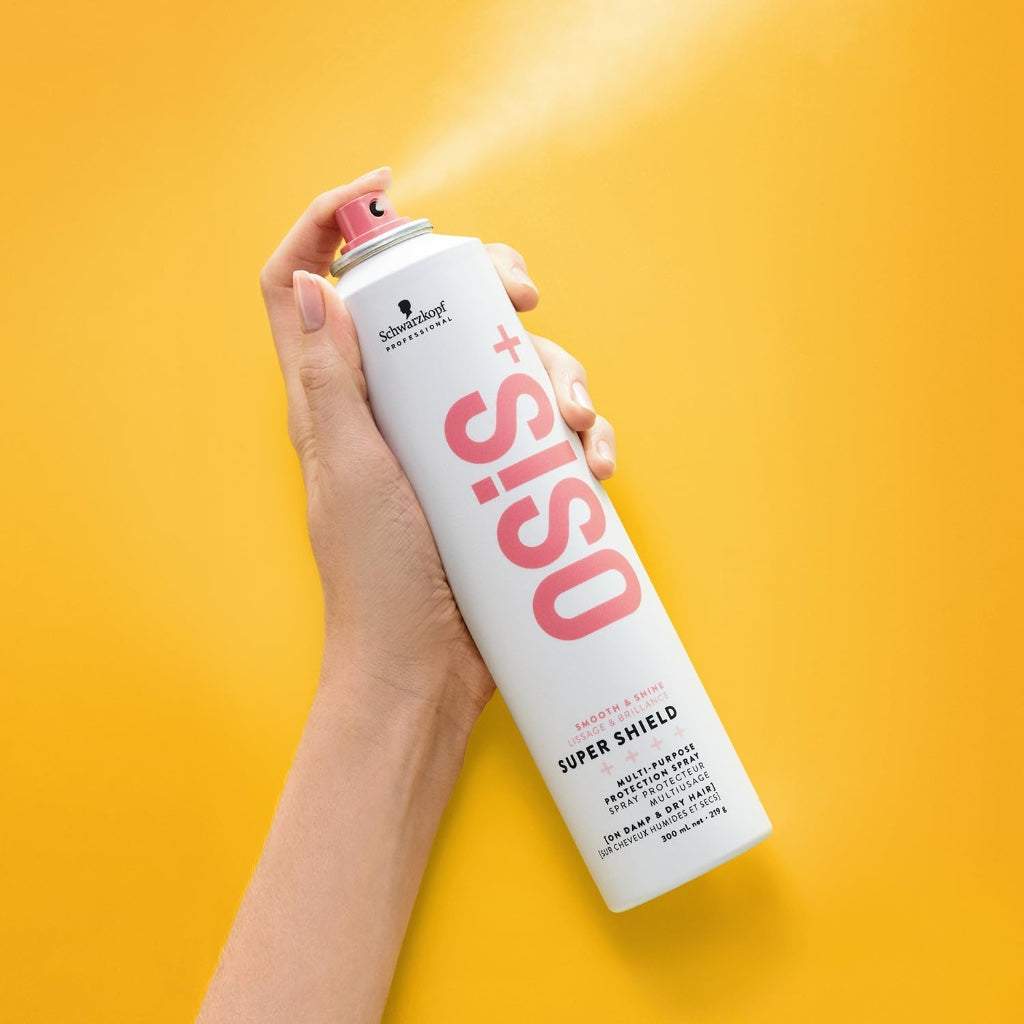Schwarzkopf Professional OSiS Super Shield Multi Purpose Protection Spray Heat Protection For Long Hair Anti Pollution Anti Bacterial Reduces Tangling Fights Dullness Detangling 300 ml