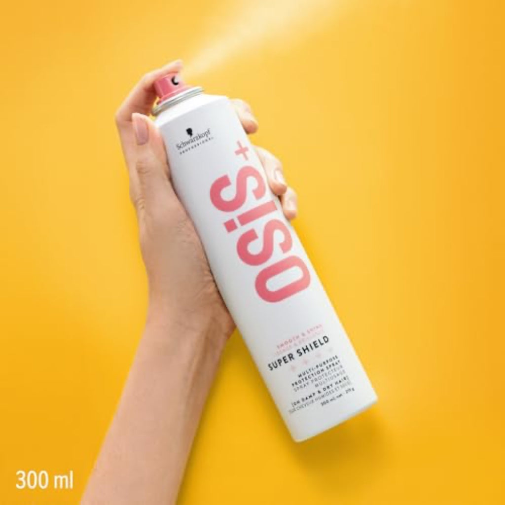 Schwarzkopf Professional OSiS Super Shield Multi Purpose Protection Spray Heat Protection For Long Hair Anti Pollution Anti Bacterial Reduces Tangling Fights Dullness Detangling 300 ml