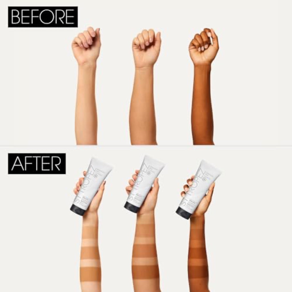 St.Tropez Gradual Tan Firming Lotion, Medium/ Dark Shade, Sun Kissed Glow Self Tan Moisturiser, 5 Skincare Benefits, Vegan, Natural & Cruelty Free, 200 ml