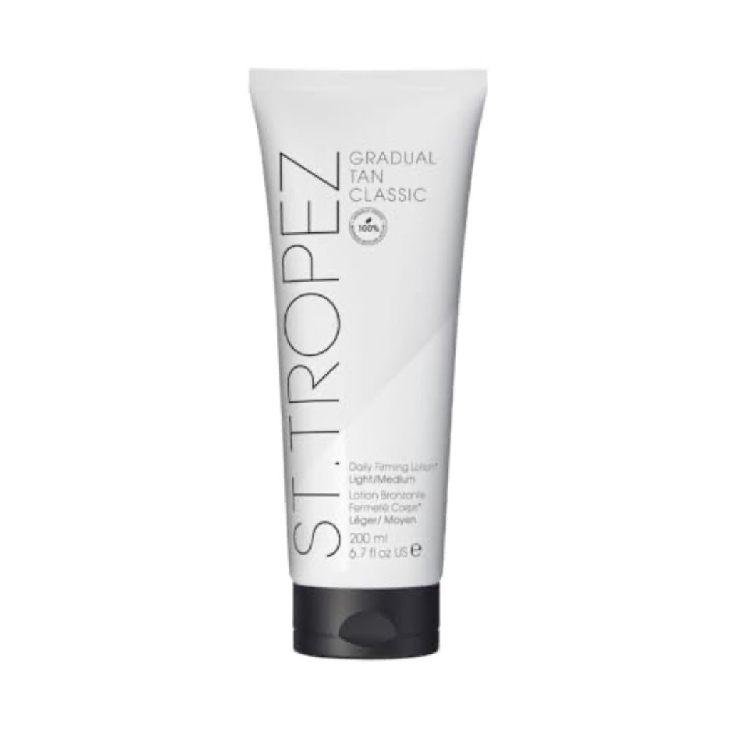 St.Tropez Gradual Tan Firming Lotion, Medium/ Dark Shade, Sun Kissed Glow Self Tan Moisturiser, 5 Skincare Benefits, Vegan, Natural & Cruelty Free, 200 ml