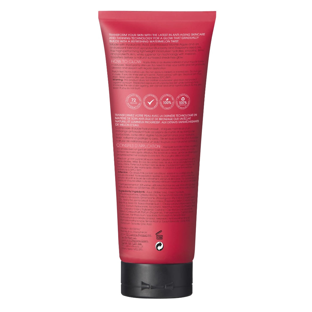 St.Tropez Gradual Tan Watermelon, Daily Firming Lotion, Hydrating Self Tan Moisturiser, 5 Skincare Benefits, Vegan, Natural & Cruelty Free, 200 ml