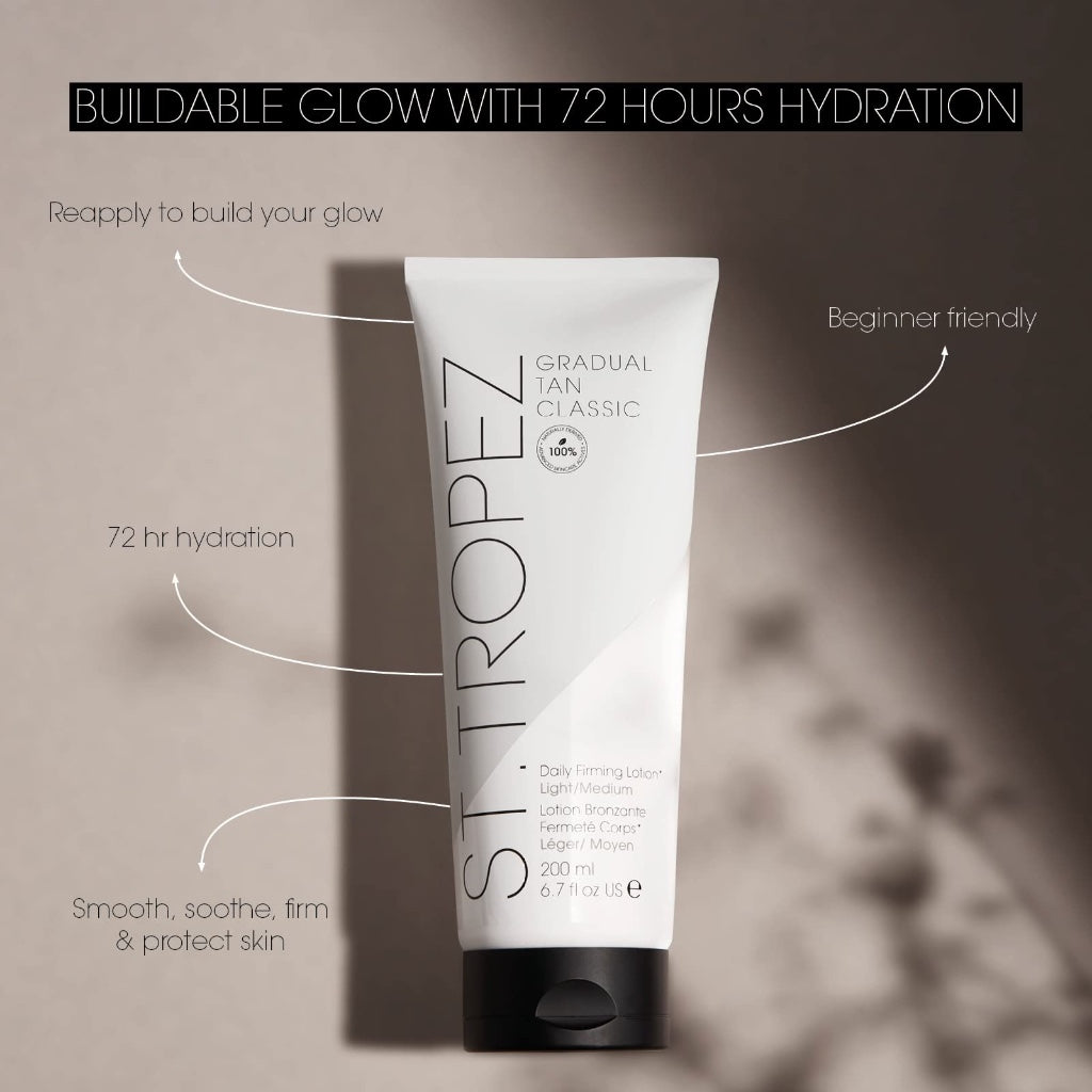 St.Tropez Self Tan Award Winning Kit, Express Bronzing Mousse 200 ml, Body Lotion 200 ml, Applicator Mitt, Vegan skincare