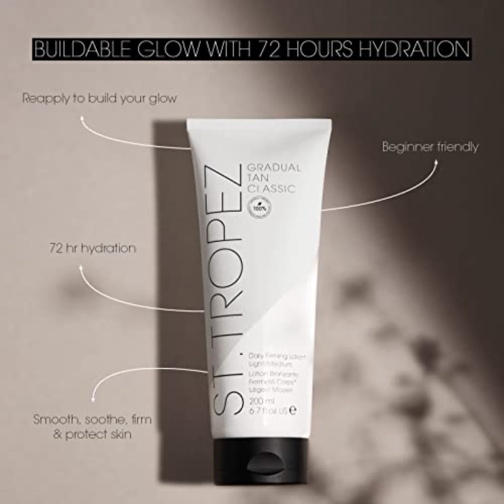 St.Tropez Self Tan Award Winning Kit, Express Bronzing Mousse 200 ml, Body Lotion 200 ml, Applicator Mitt, Vegan skincare