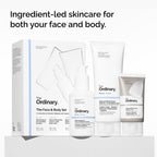 The Ordinary Face & Body Set Daily Skincare Routine with Niacinamide 5% Face & Body Emulsion, Natural Moisturizing Factors + Inulin Body Lotion, and Natural Moisturizing Factors + Hyaluronic Acid - Damaged Box
