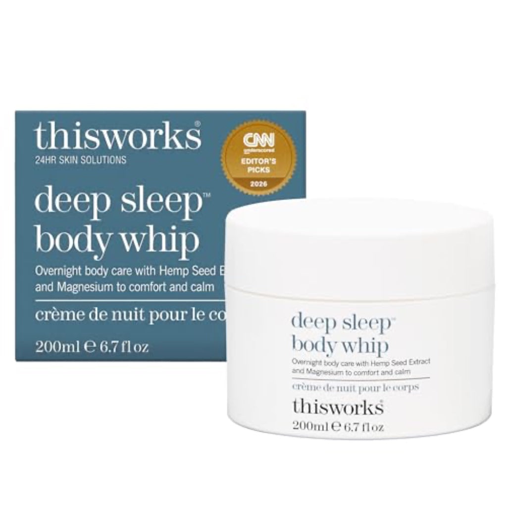 This Works Deep Sleep Body Whip, 200 ml - All Over Body Butter Infused with Deep Sleep Functional Fragrance and Magnesium - Soothing Body Moisturiser to Nourish Skin