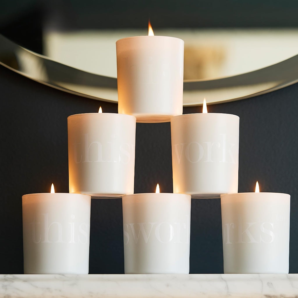 This Works Neroli and Sweet Orange Candle, 220 g - Luxury Candle Enriched with Essential Oils - Hand Poured Scented Candle with a 40hr Burn Time for a Revitalising Aromatherapy Experience
