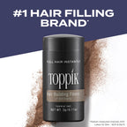 Toppik Hair Building Fibres Powder, Light Brown, 27.5g Bottle - for A Thicker-looking Hairline, Crown and Beard, Instant Thinning Concealer for Men and Women