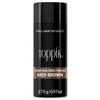 Toppik Hair Building Fibres Powder, Medium Brown, 27.5g Bottle - for A Thicker-looking Hairline, Crown and Beard, Instant Thinning Concealer for Men and Women