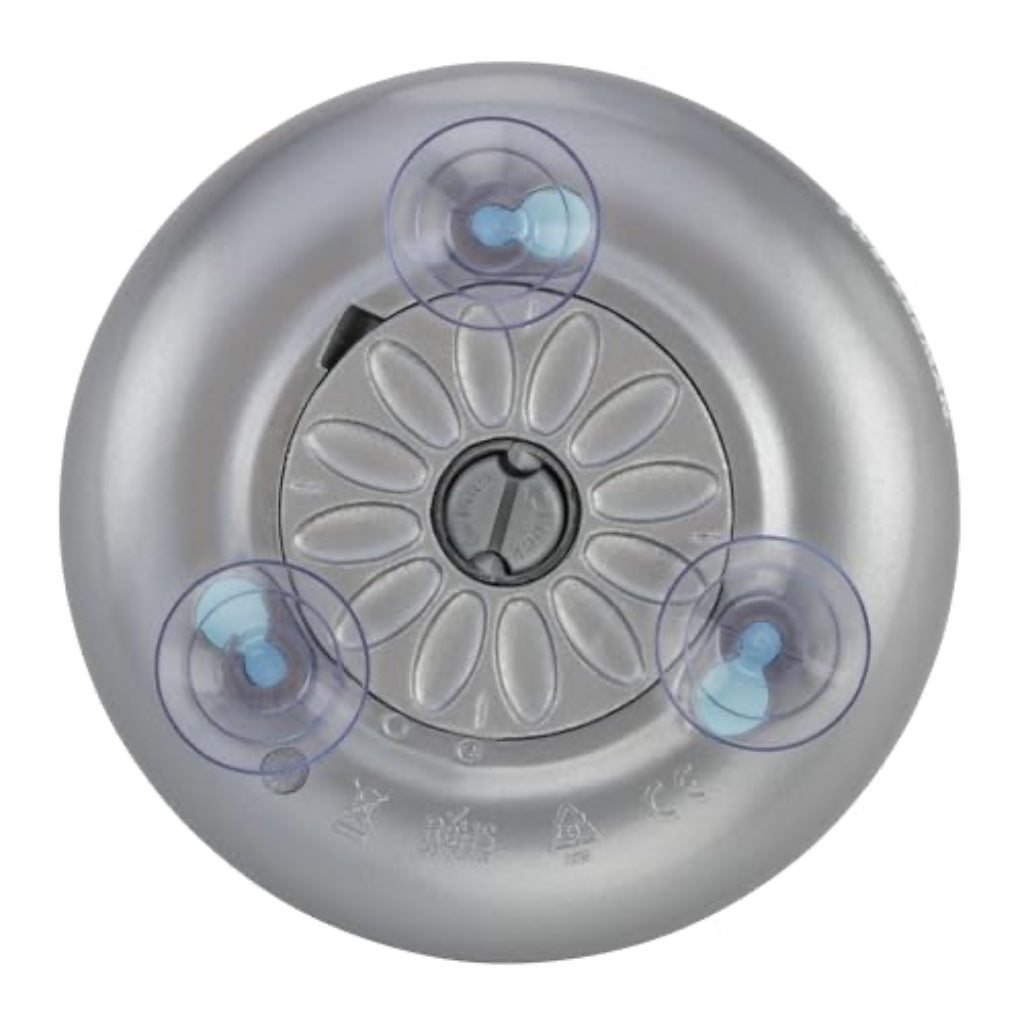 Tweezerman 15x Magnifying LED Mini Mirror, Round Mirror Perfect for Tweezing, Contact Lens and Makeup Application Compact Travel Mirrors with Suction Cups (Pack of 1)