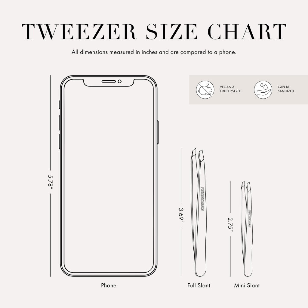 Tweezerman Blooming Lilac Mini Slant Tweezer, Professional Stainless Steel Precision Tweezers for Facial Hair and Eyebrows, with Travel Case, (Pack of 1) - Damaged Box