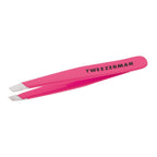 Tweezerman Blooming Lilac Mini Slant Tweezer, Professional Stainless Steel Precision Tweezers for Facial Hair and Eyebrows, with Travel Case, (Pack of 1) - Damaged Box