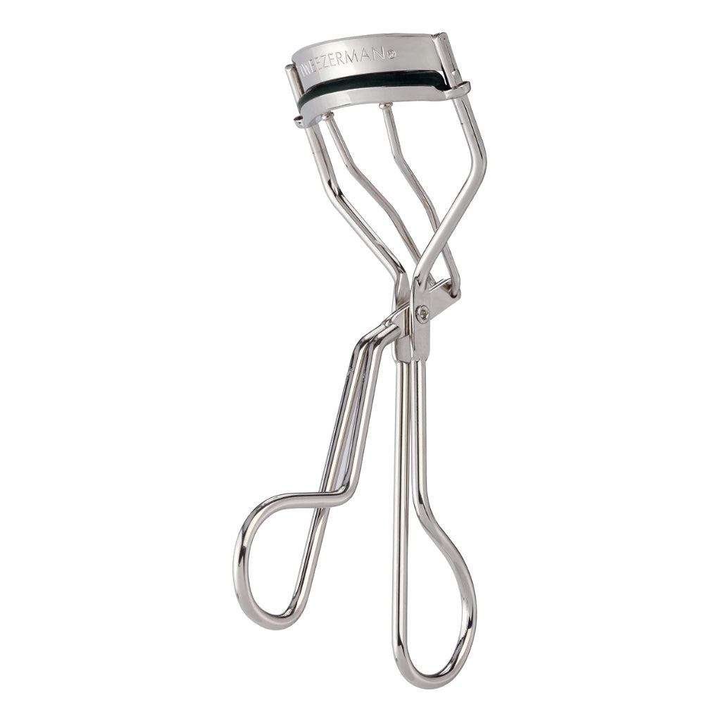 Tweezerman Onyx Great Grip Eyelash Curler for Long Lasting Lifted Lashes, Thick, Rounded Hypoallergenic Silicone Pads, 3 Replacement Pads Included (Pack of 1) - Damaged Box