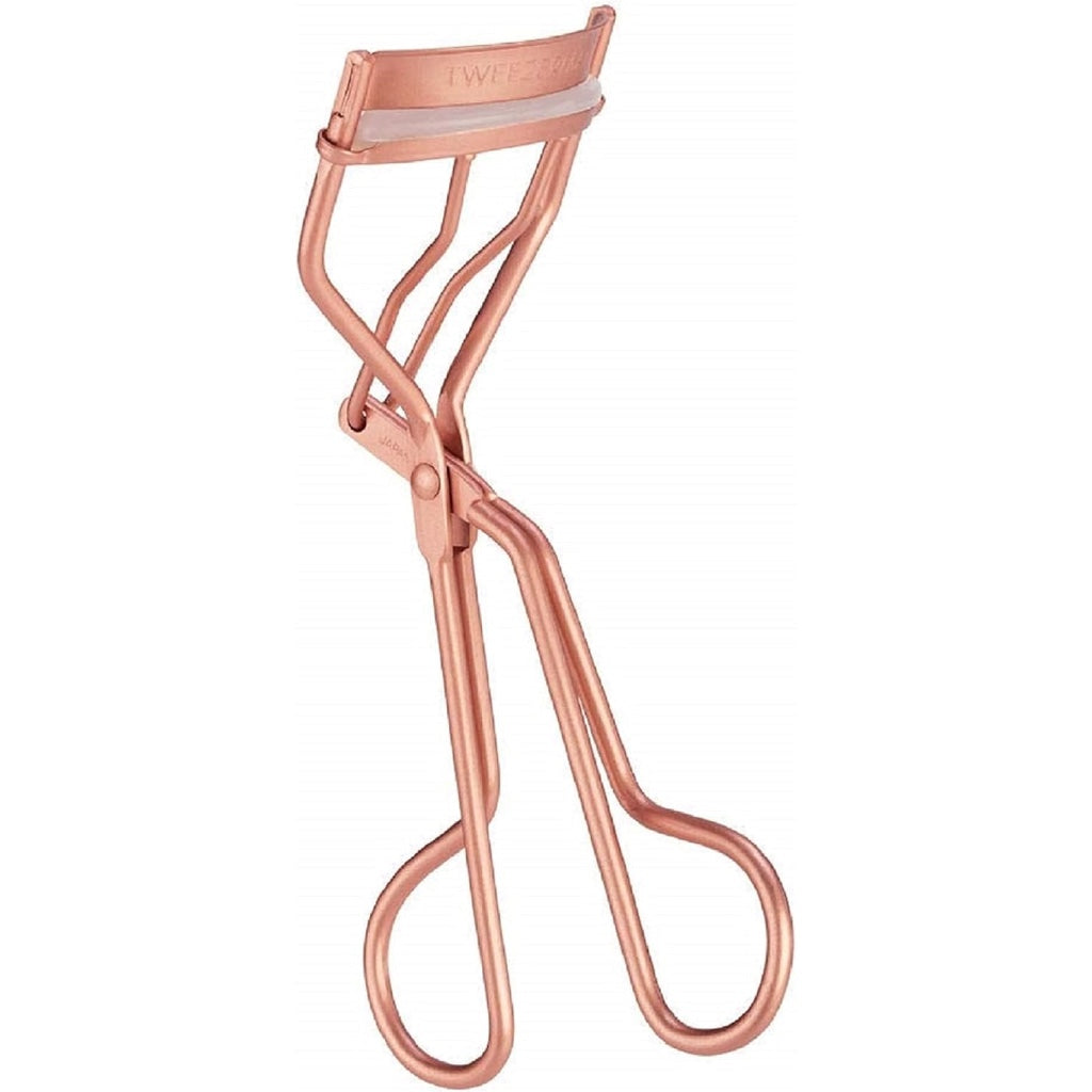 Tweezerman Onyx Great Grip Eyelash Curler for Long Lasting Lifted Lashes, Thick, Rounded Hypoallergenic Silicone Pads, 3 Replacement Pads Included (Pack of 1) - Damaged Box