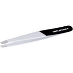 Tweezerman Neon Pink Slant Tweezer, Professional Stainless Steel Precision Tweezers for Facial Hair and Eyebrows, (Pack of 1) - Damaged Box