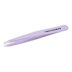 Tweezerman Neon Pink Slant Tweezer, Professional Stainless Steel Precision Tweezers for Facial Hair and Eyebrows, (Pack of 1) - Damaged Box