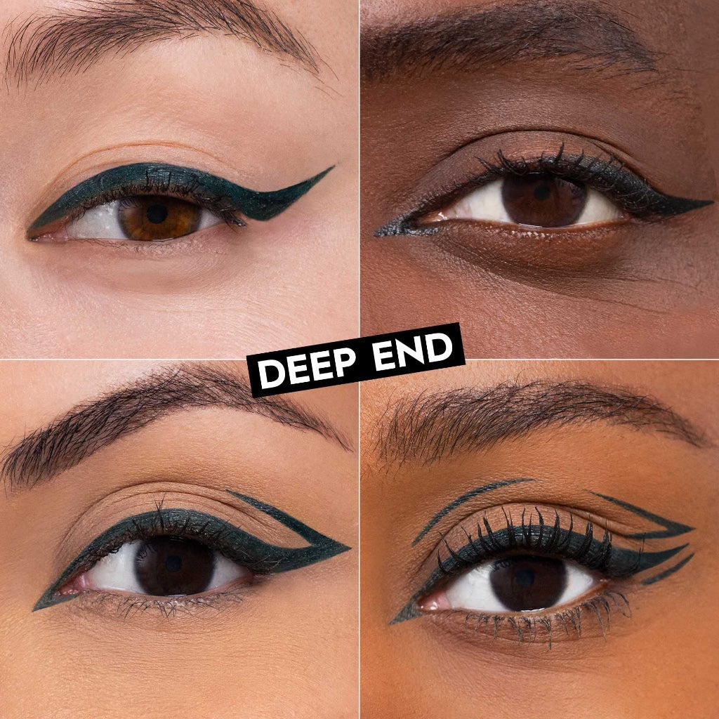 Urban Decay 24/7 Ink Eyeliner Pen, Water and Smudge Resistant, Long Lasting, Vegan, Brush tip, Shade: Deep End (Deep Teal), 1g - Damaged Box