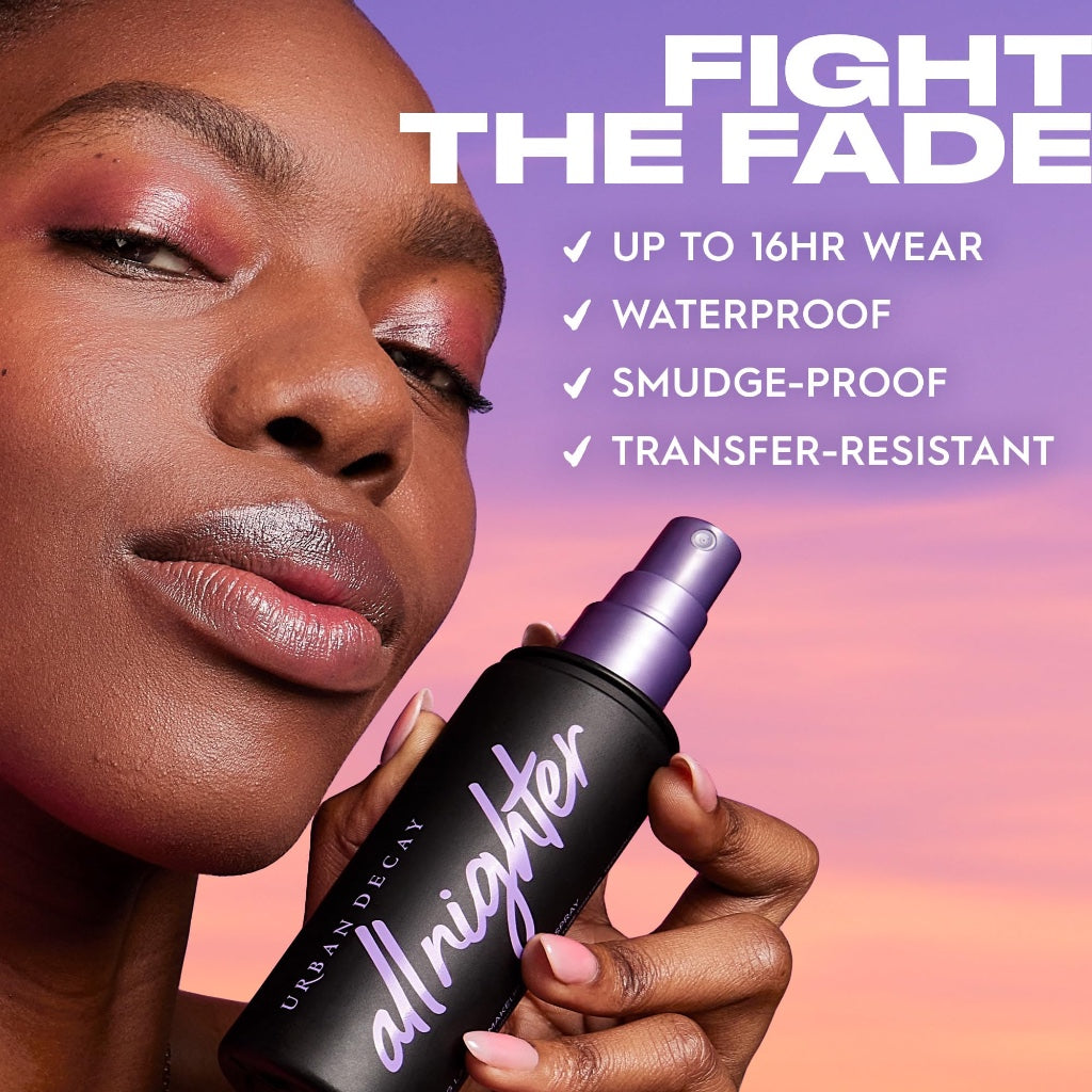 Urban Decay All Nighter Waterproof Makeup Setting Spray, Legendary Makeup Fixing Spray, Up to 16HR Wear, Smudge-Proof, Transfer-Resistant, Vegan and Oil-Free Formula*, Travel Size, 30Ml - Damaged Box