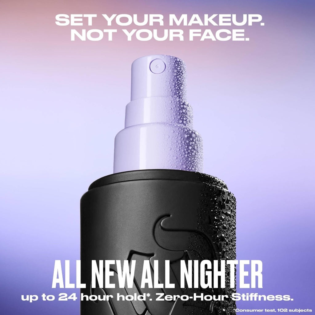 Urban Decay All Nighter Waterproof Makeup Setting Spray Natural Finish, Up to 24hr Wear, +22% Finer Mist, Hydrating, Sweat & Transfer Resistant, (Travel Size or Full Size) - Damaged Box