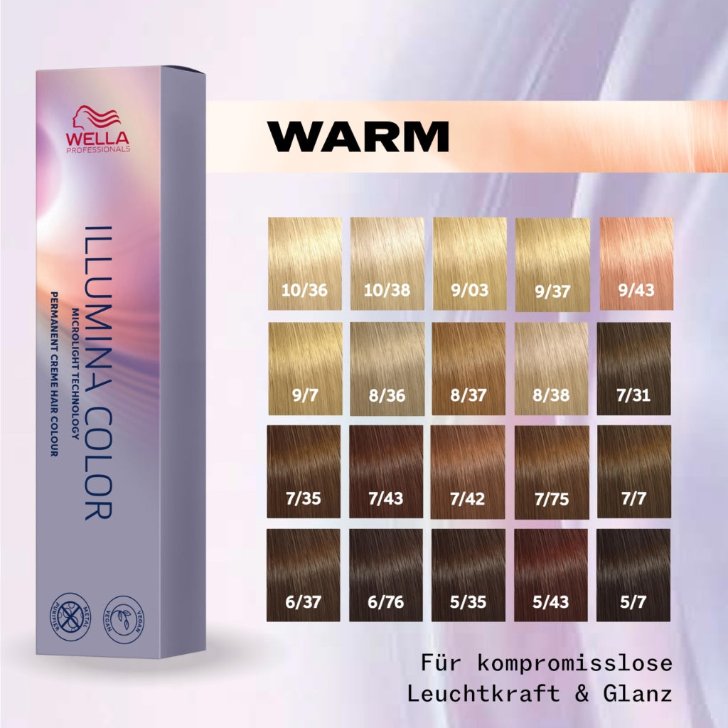 Wella Illumina Color Permanent Hair Color, No. 10/36 Lightest Gold Violet Blonde, 60ml - Damaged Box