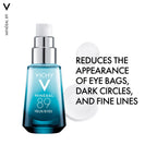 Vichy Min'eral 89 Repairing Eye Fortifier Hydrating Serum With Hyaluronic Acid, Caffeine, Adenosine, Comforting Gel-Cream Texture, Ophthalmologically Tested, 15ml
