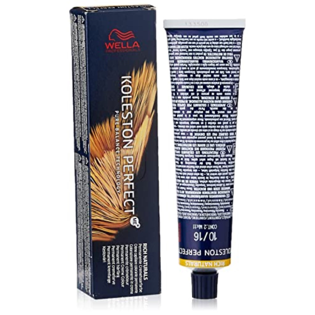 WELLA Koleston Perfect Me+ Rich Naturals Permanent Hair Colour Cream, No. 10/16 Light Blonde Asch-Violet, 0.66 kg 8005610628035 - Damaged Box